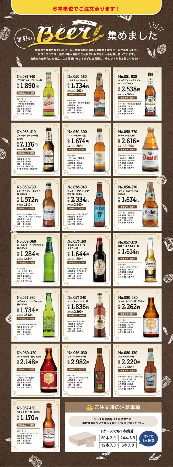 世界のビール集めました